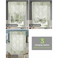 thumbnail image 4 of Sage Green Boho Tie Up Curtains for Kitchen Bathroom Bedroom Windows 45 Inch Length, Vintage Floral Contemporary Art Balloon Drape Curtains Shade Rod Pocket Drapery Curtain Panel, 34"x45", 4 of 7