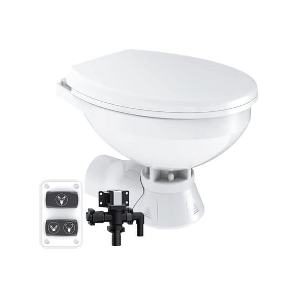 SEAFLO 12V Quiet Flush Electric Toilet-Freshwater(Regular)