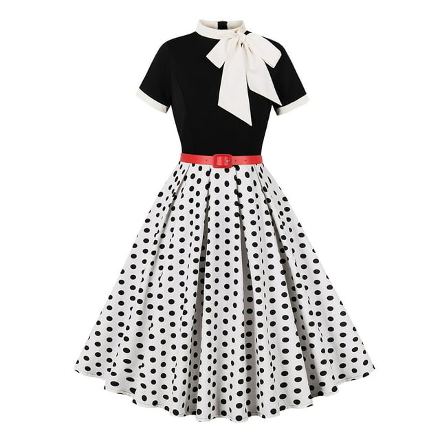 LOVZFMLL Robe à Manches Courtes Col Rond pour Femmes Blanc TG