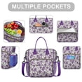 thumbnail image 2 of Pioneer Flower Floral Print Pattern Womens Lunch Box for Work,Insulated Large Lunch Bag for Tween and Teen,Loncheras Para Mujer,Leakproof Adult Lunch Bag for Work,Beach,Travel,Picnic,Camping, 2 of 7
