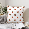 thumbnail image 4 of KLL Hand Drawn Strawberry Decorative Throw Pillow Covers Velvet Soft for Couch Sofa Bedroom Living Room Outdoor (No pillow core)- 18"x18", 4 of 5
