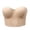 Beige, variant on Women's Strapless Bra Longline Bustier Anti-Slip Corset Tummy Control Underwire for Large Breasts Body Shaper,38B