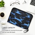 thumbnail image 6 of 13 Individual Pockets Organ Folder Waterproof A4 Size File Folder Home Work Office Categorized Storage File Manager Blue Glowing Deer, 6 of 7