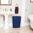thumbnail image 5 of Mind Reader 40L Slim Laundry Hamper, Lid, Wicker Design, Plastic, 18"L x 10.4"W x 23.5"H Adult, Navy, 5 of 10