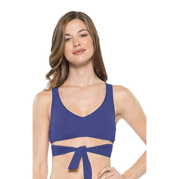 Becca BLUE TOPAZ Color Code Bikini Swim Top, US Medium