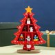 thumbnail image 3 of Bewildely Adorno de árbol de Navidad, marco hecho a mano para niños, adornos de madera, llamativa, decoración del hogar, ventana, fiesta, Kits de decoración para fiestas Rojo Bewildely HA068048-01B, 3 of 6