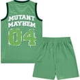 thumbnail image 2 of Teenage Mutant Ninja Turtles Boys Basketball Jersey Shirt and Shorts Clothing Set- Little and Big Boys Sizes 4-20, Moss Green, 6-7, 2 of 8