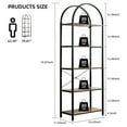 thumbnail image 3 of Kojooin Bookshelf,Arched Bookshelf 4/5 Tier,Tall Standing Display Racks with Metal Frame, 3 of 7
