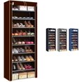 thumbnail image 1 of Zapatera De 9 Niveles Closet Plegable para Calzado Y Prendas De Vestir Estante Organizador Ajustable Armario Multiusos Mueble Rack Apilable Recamara, 1 of 7