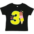 thumbnail image 3 of Inktastic Ice Cream Third Birthday Blue Boys or Girls Toddler T-Shirt, 3 of 5
