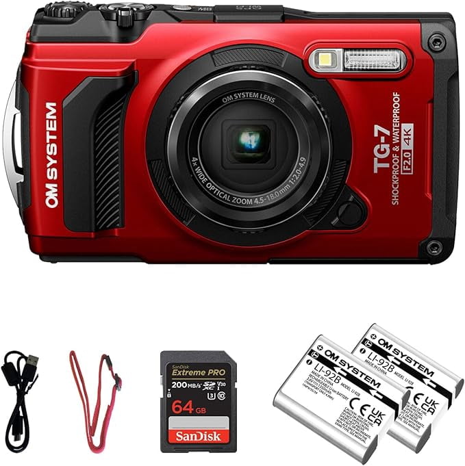 OM SYSTEM Tough TG-7 Digital Camera with Built-In Wi-Fi & GPS