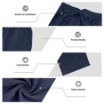 thumbnail image 5 of Delconic Mens Linen Blend Two Piece Set Hooded Half Placket Long Sleeve Shirt and Straight Leg Pants Casual Vacation Outfit Navy M, 5 of 8
