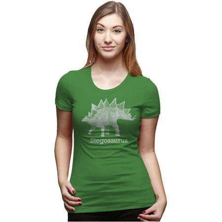 Women's Stegosaurus Graphic T-Shirt Vintage Dinosaur Shirt for Women