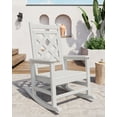 thumbnail image 2 of BeesClover Chaise Berçante d'Extérieur, Chaise Berçante de Patio en HDPE Résistante aux Intempéries, Berceuse de Porche avec Texture de Bois et Capacité de 380 Lb pour Patio, Extérieur, Cour Arrière, Balcon, Jardin, 2 of 8