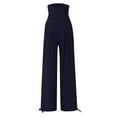 thumbnail image 6 of Womens Palazzo Pants Summer,Women Yoga Sweatpants Comfy Wide Leg Palazzo Lounge Pants High Waist Joggers with Pockets Loose Flowy Beach Pant, 6 of 8
