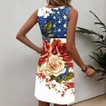thumbnail image 7 of Miqool Women's 4th of July American Flag Tank Dress Crew Neck Loose Casual Sundress, 7 of 7