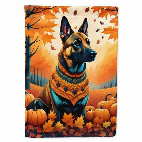 Belgian Malinois Fall House Flag