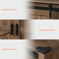 thumbnail image 6 of WAMPAT Farmhouse TV Stand for 65 Inch TV, Walnut Brown Entertainment Center with Sliding Barn Doors and Mesh Doors, Tall Media Console with Open Storage Space for Living Room, 59x15.4x31, 6 of 7
