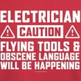 thumbnail image 3 of CafePress - Caution Electrician T Shirt - Men's Classic Graphic Cotton T-Shirt, 3 of 4