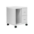 thumbnail image 3 of Monarch Specialties Office, File Cabinet, Printer Cart, Rolling File Cabinet, Mobile, Storage, Work, Laminate, White, Contemporary, Modern, 3 of 3