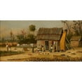 thumbnail image 2 of William Aiken Walker 24x14 Black Ornate Framed Double Matted Museum Art Print Titled: Wash Day (1880-1890s), 2 of 5