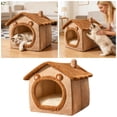 thumbnail image 1 of BotaniNest Lit de Sommeil d'Intérieur Chaud pour Chat d'Hiver Confortable, Convient aux Chats, Chiots et, 1 of 7