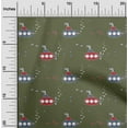 thumbnail image 1 of oneOone Cotton Poplin Twill Olive Green Fabric Submarine & Fish Ocean Sewing Material Print Fabric By The Yard 56 Inch Wide, 1 of 4