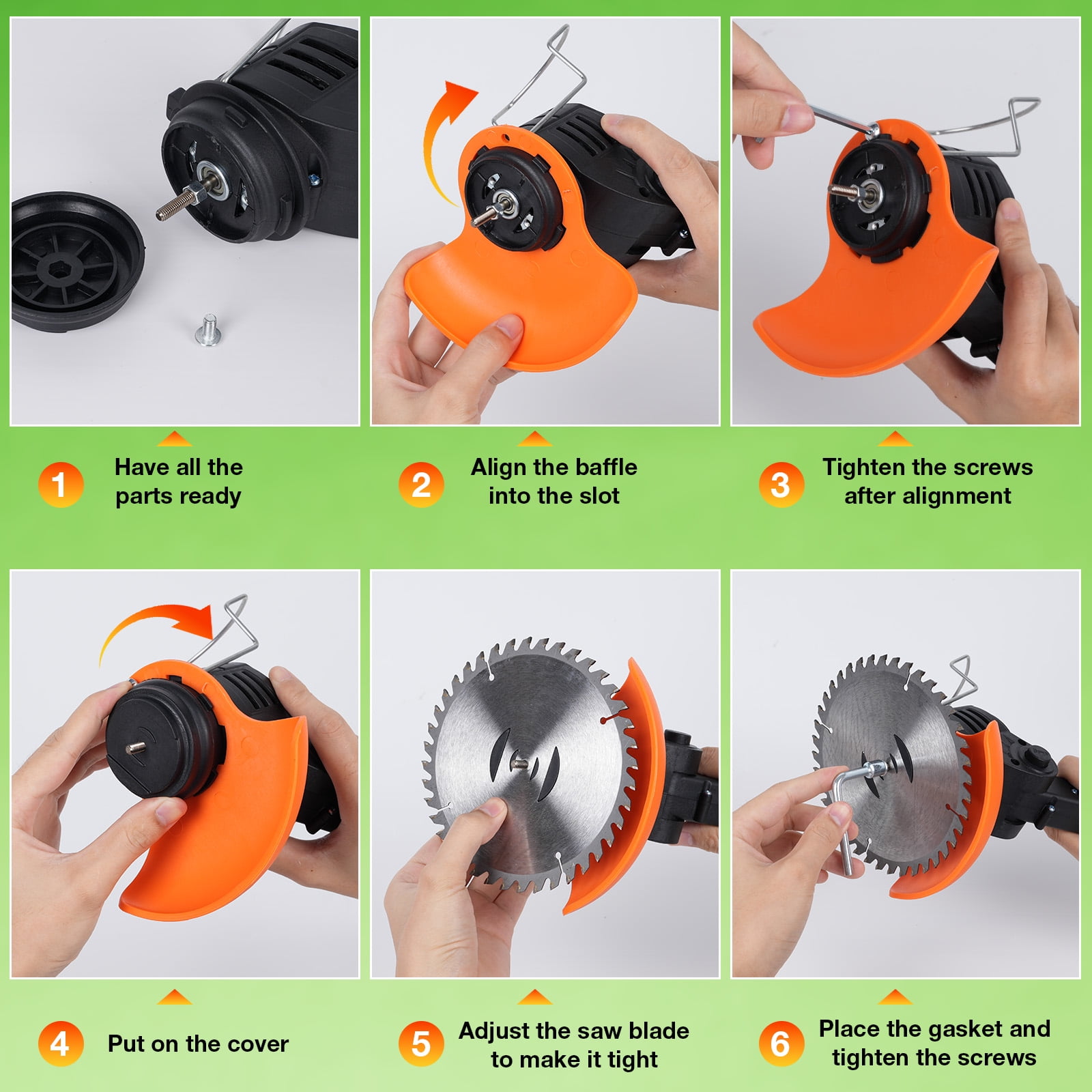 NEXPOW 24V Cordless Grass Trimmer  Lightweight Lawn Edger & Weed Cutter for Garden & Yard Care, Orange