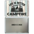 thumbnail image 2 of QIONGQI Funny Campsite Metal Tin Sign Wall Decor Farmhouse Rustic Camping Signs for Home Garage Men Cave Yard Decor Camper, 2 of 8