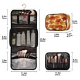 thumbnail image 2 of 3-Piece Travel Toiletry Bag Set, Hanging Wash Bag with Makeup Bag & Brush Case,Waterproof Cosmetic Organizer for Travel, Gym & Home Maple Leaf Design, 2 of 10