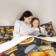 thumbnail image 4 of Homewish Fast Food Lover Twin Bedding Sets 7-Piece, Cartoon Popcorn Hamburger Pizza Bedding Comforter Set, Teens Kids Boys Girls Sheet Sets, Breathable Home Decor, 4 of 7