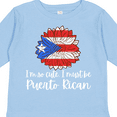thumbnail image 4 of Inktastic I'm So Cute, I Must Be Puerto Rican Sunflower Puerto Rico Boys or Girls Long Sleeve Toddler T-Shirt, 4 of 5