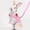 Pink, variant on Bunny Harness and Leash Set, Soft Mesh Breathable Rabbit Leash Vest with Cute Bow Adjustable Bunny Harness for Camping Hiking Training, Escape Proof (Black)