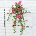 thumbnail image 3 of TETOU 2Pcs UV Simulation Artificial Flowers, Artificial Morning Glories, Fade Resistant Fake Hanging Flowers for Outdoors Home Porch Garden Patio Decoration - Purple, 3 of 8