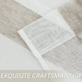 thumbnail image 3 of HOMERRY 27"W x 36"L Sheer Tier Curtain Faux Linen Textured Light Filtering Kitchen Curtain, Beige, 2 Panels, 3 of 7