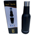 thumbnail image 4 of DraftBottle Black Stainless Steel Powder Coated Insulated Re-Usable Detachable Bottle with Silicone Bottom 22oz, 4 of 4
