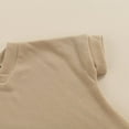 thumbnail image 4 of Baby Summer Sets Solid Color V-neck Short Sleeve Tops Shorts, 4 of 6
