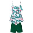 thumbnail image 5 of Tankini Swimsuits for Women Layered Ruffle Flounce Tankini Top with Boyshorts Two Piece Bathing Suits, 5 of 9
