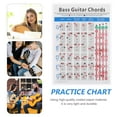 Phlegsive Electric Bass Chord Diagram Guitar Chart Poster for Beginners