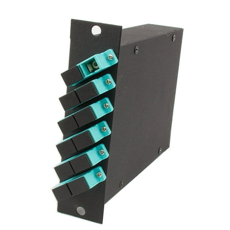 12-fiber MTP Cassette, 50µm OM3 10G Multimode Fiber, 1 rear MTP/female Port, 6 SC Duplex Ports