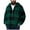 Army Green-mens flannel shirts long sleeve button down collar, variant on Plaid Shirt Men Long Sleeve Flannel Hooded Full Zip Thick Jackets Fleece Casual Long Sleeve Coats with Pockets Black,S