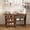 Walnut, variant on HICOMILA 4-in-1 Folding Sewing Table with Lockable Wheels & Storage Shelves – Rolling Craft Station, Multi-Purpose Desk for Small Spaces
