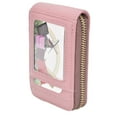 thumbnail image 1 of Titular De Tarjetas, Bolsa De Tarjeta Portátil Respetuosa Con El Medio Ambiente Antirrobo Para Hombres Para Mujeres Para Negocios Para El Hogar Para Compras Para Viajes ANGGREK Rosa, 1 of 8