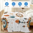 thumbnail image 4 of Boho Geometric Cooling Blanket,Lightweight Breathable Summer Throw Blanket with Double Sided Cold Effect,Ethnic Feathers Patterns Retro Farmhouse Picnic Blankets Bed Sheet for Hot Sleepers 30"x40", 4 of 8