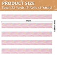 thumbnail image 3 of 5 Rolls Christmas Ribbon 1.5 inch Wide Decorative Ribbon for Gift Wrapping and Holiday Decorations Cute Stars and Pink Clouds, 3 of 7