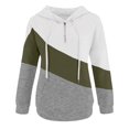 thumbnail image 5 of Borniu Zip Up Hoodies for Women, Women's Long Sleeve Sweater Jacket Lightweight Drawstring Color Block Sweatshirt Tunic Top with Pocket Gifts, 5 of 5