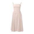thumbnail image 5 of Tosmy Womens Dresses Female Sleeveless Sling Long Dress Summer Solid Color Backless A Line Bandage Dress Elegant, 5 of 5