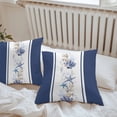 thumbnail image 5 of Outdoor Waterproof Pillow Covers Pack of 2, Summer Ocean Life Blue Shell Coral Starfish Striped Decorative Throw Pillowcases Cushion Covers for Garden Patio Tent Sofa Couch, 20x20 inch, 5 of 8