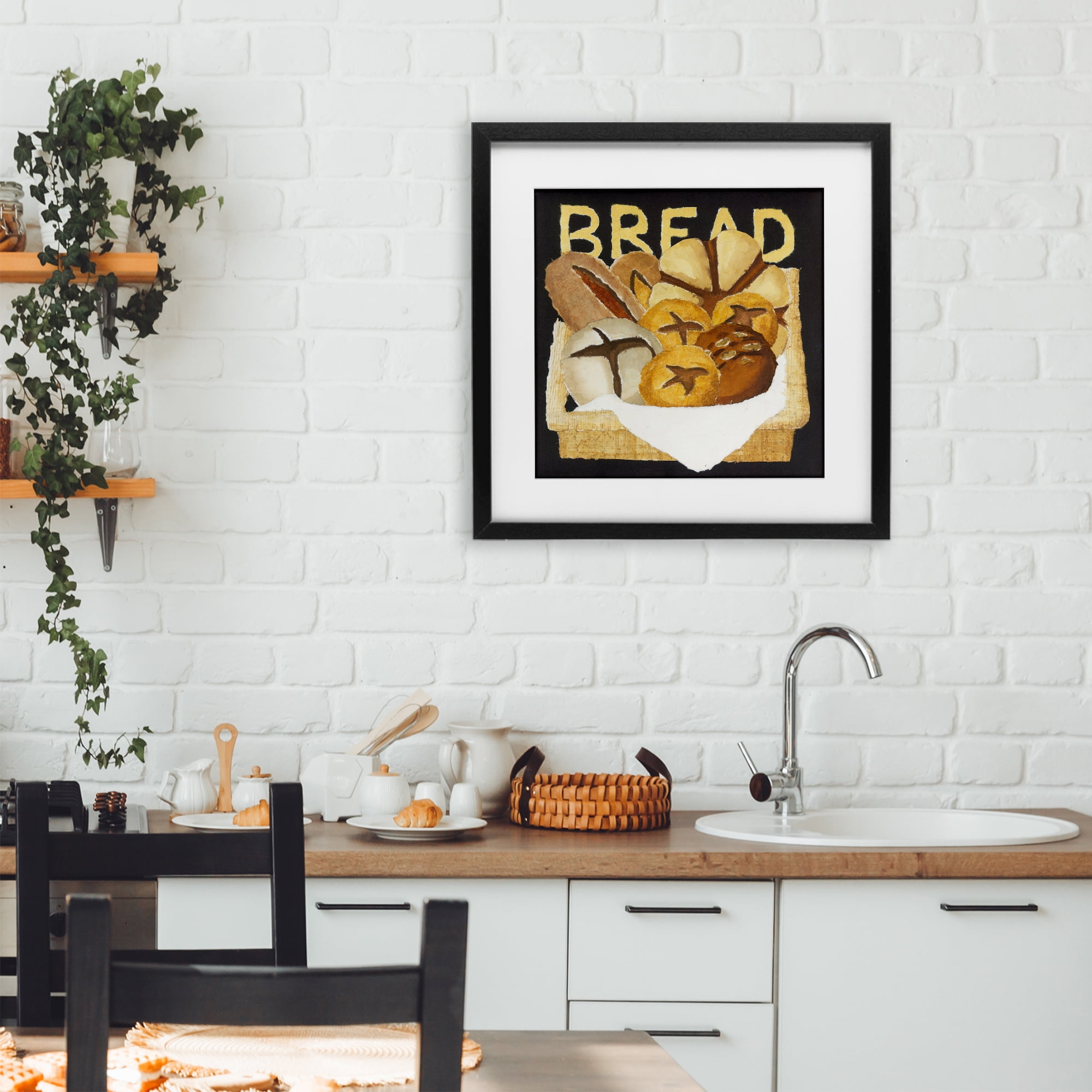 Stupell Industries Bread Assorted Box Black Framed Print Under Glass, design by Nancy Overton