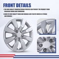 thumbnail image 4 of 4Pcs Set 16" Hubcap for 2014-2016 Toyota Corolla,Wheel Rim Cover with Decorative Screws,Compatible with Steel Wheels,Snap on Hub Caps Replacement,ABS&PC,Lacquer, 4 of 8